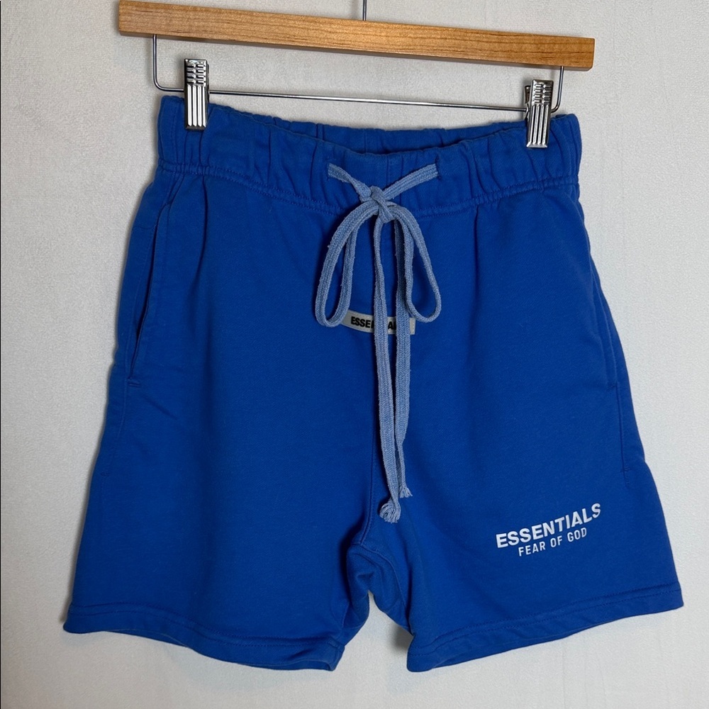 Essentials Fear of God Blue Men Sweat Shorts Size S The Core Collection 3M Logo